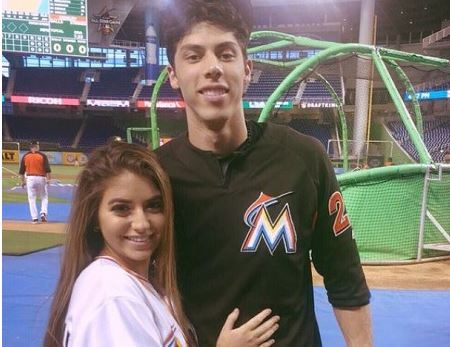 Christian Yelich With His Ex-Girlfriemd Spencer Minervini