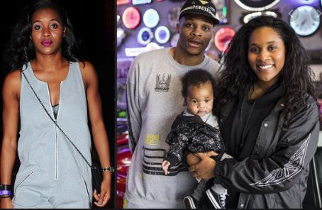 Nina Earl With Her Husband Russell Westbrook And Son Noah Russell.