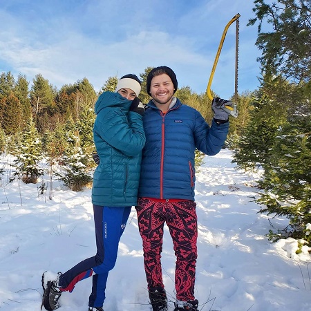 Drew Lynch and Melanie Sergueiv at the Craftsbury, Vermont