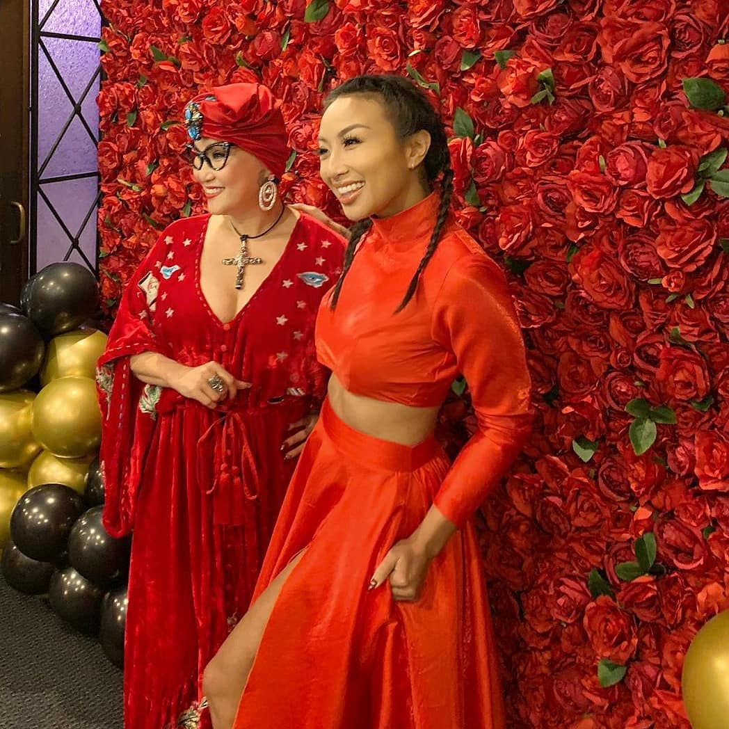 Olivia with her daughter, Jeannie in matching dress
