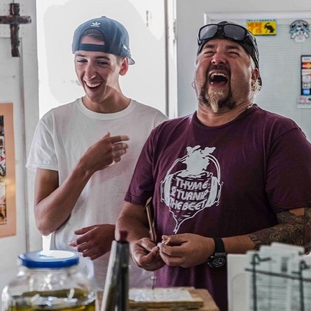 Hunter Fieri with his father, Guy Fieri