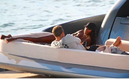 Jazzma Kendrick with CEO of Aman Resorts, Vladislav Doronin