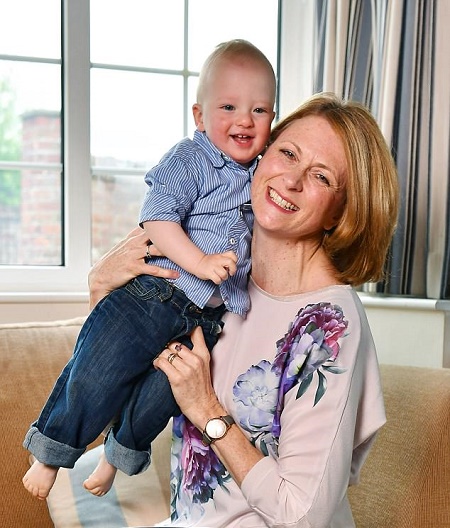 Rachel with her youngest son Henry