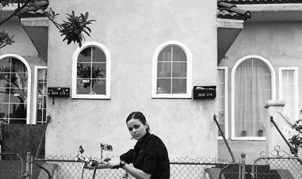 Lina Esco Outside Of Her Apartment