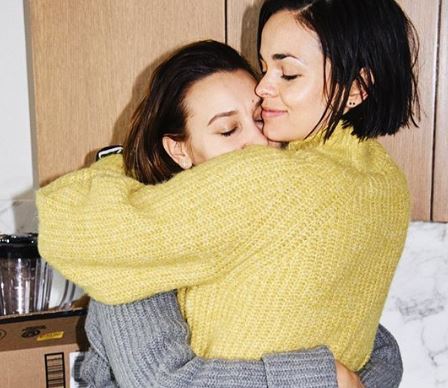 Lina Esco Holding Her Unknown FriendS