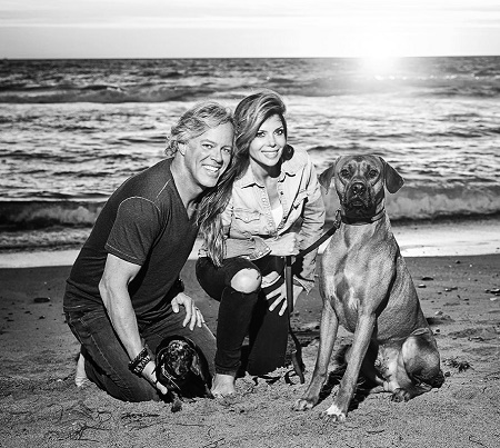Amie and Scott Amie Yancey with their dog named Zuma