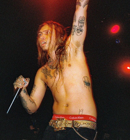 The American rapper, singer, Landon Cube performing at the concert