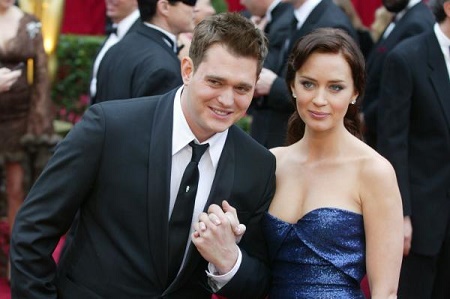 Emily Blunt with her ex-boyfriend, Michael Buble