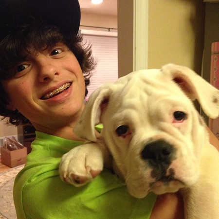 Caleb Logan Leblanc Took a Photo with His Dog