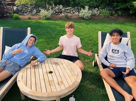  Mark Anastasio with His Tiktok Friends, Maximo Rivano and Luca Lombardo