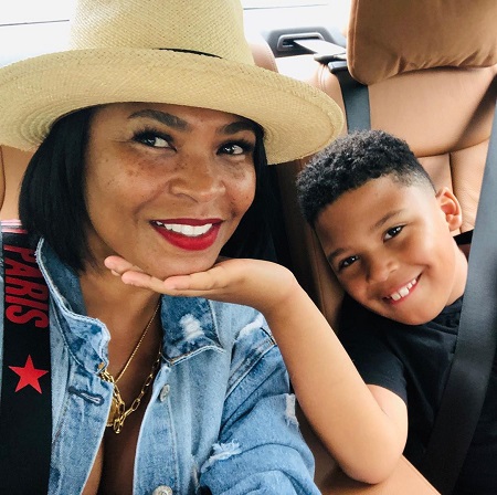 Nia Long With her Youngest Son, Kez Sunday Udoka