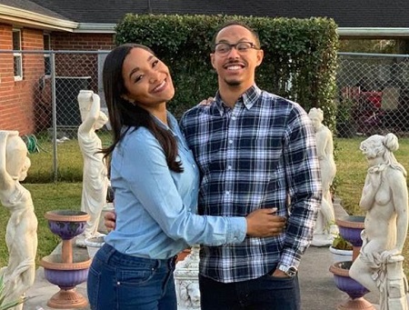 April Dubre with her husband Jarrod.