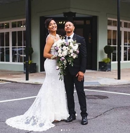 The traffic journalist for WWL TV April Dupre tied the wedding knot with Jarrod in March 2019.