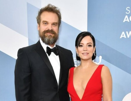Lily Allen with her new boyfriend, David Harbour.