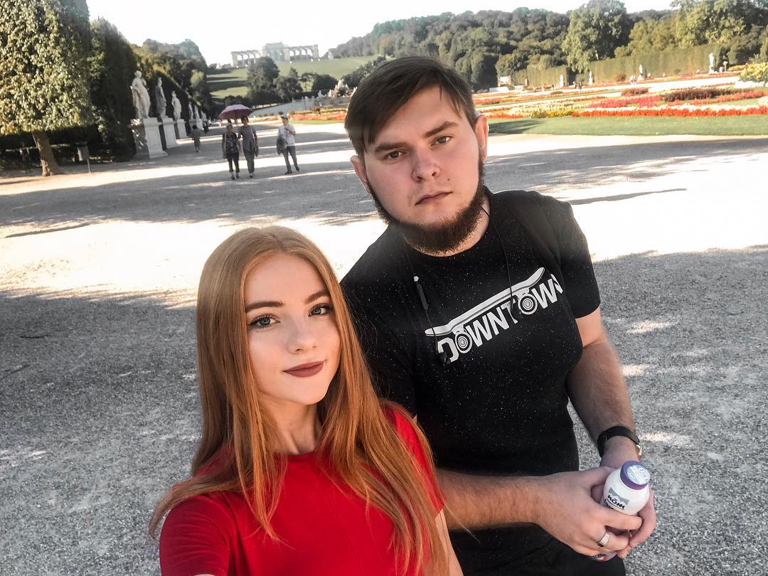 Julia Adamenko with her long time boyfriend.