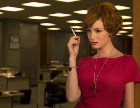 Christina Hendricks as Joan Holloway on Mad Men