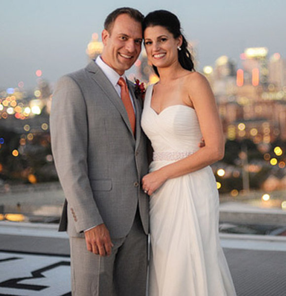 Allison Chinchar with her husband Mike Bettes on their wedding.