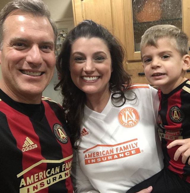 Allison with her husband and son, Landen Bettes.