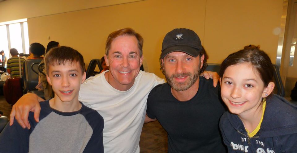Mike Seidel with his two children Sammy and Zoey.