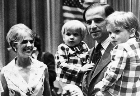 Joe Biden With His First Wife, Neilia Hunter, and Two Sons, Beau, and Hunter
