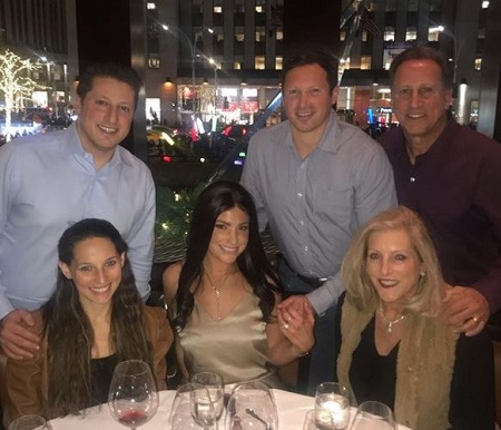 Bruce Beck with his wife Janet Beck, two sons Jonathan (middle), Michael Beck (left), and daughter-in-laws Jordana & Calie Beck (left).