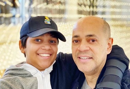  David Ushery with his only son Austin Ushery.