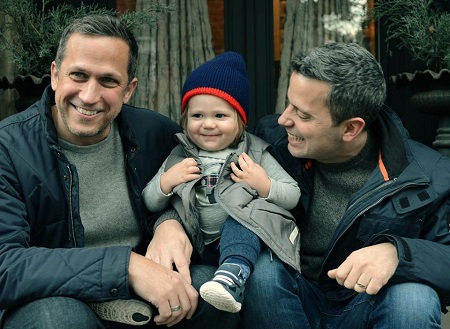 Raphael Miranda and Doug Simpson With Their Son, Mac