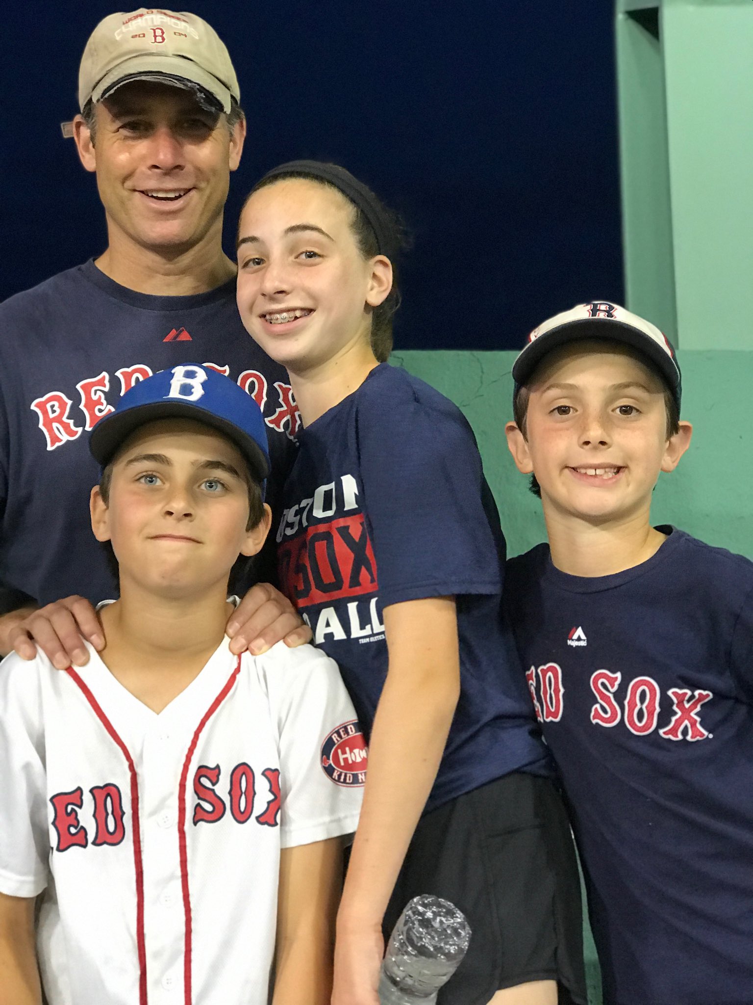 The CNBC journalist, Brian with his three children.