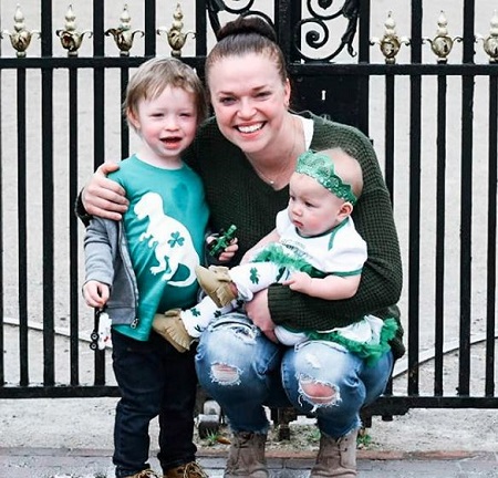 Madison Brown With Her Children Axel and Evangalynn