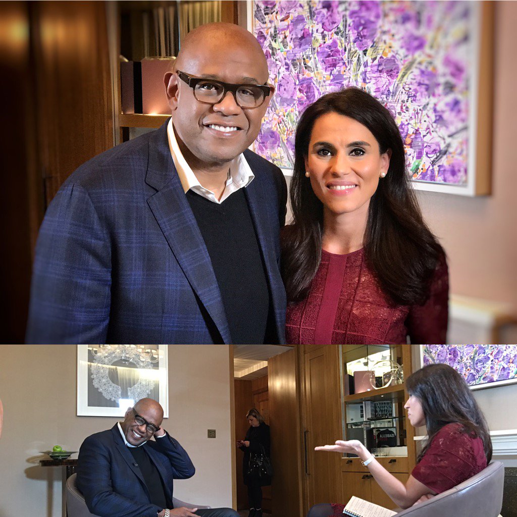 The ABC News correspondent, Lama is taking a interview.