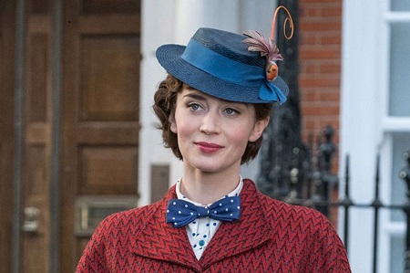 Emily Blunt as Mary Poppins in Mary Poppins Returns