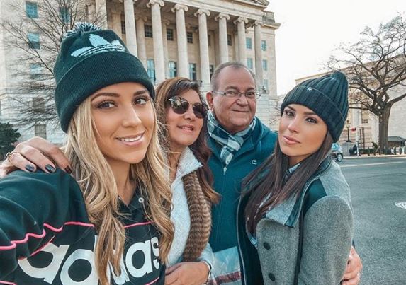 The Hera Swim co-founder Astrid Bavaresco (right) with her parents Cecilia, Luis Bavaresco, and sister Stephanie Bavaresco.
