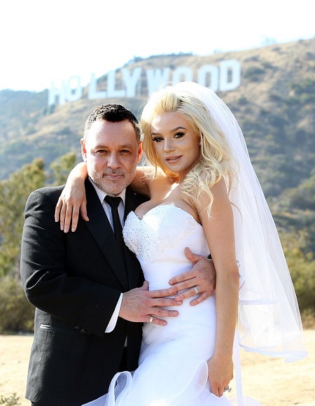 Doug Hutchison Third Wife, Courtney Stodden During Their Wedding Day