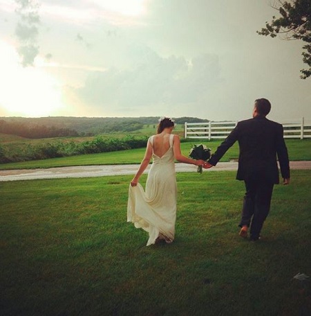 Jazz Charton and Kieran Culkin During Their Marriage Ceremony in Lowa