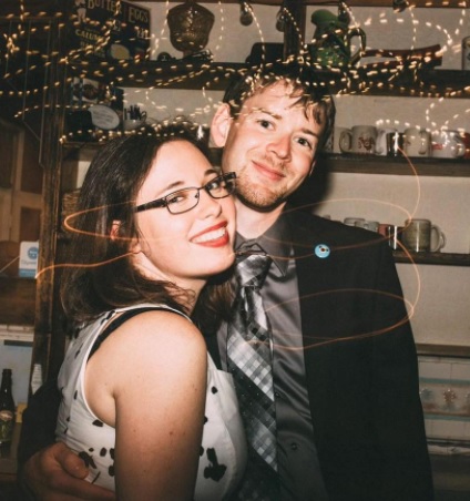 Lindsay Ellis with her husband, Nick, enjoying a happy married life.