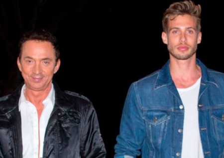 Bruno Tonioli with British model, matt Law.