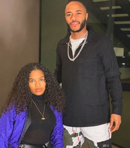 Raheem Sterling With His Fiancee,  Paige Milian