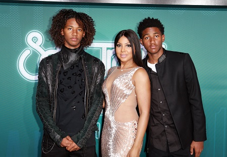 Diezel Ky Braxton-Lewis With Her Mom, Toni Braxton and a Brother, Denim