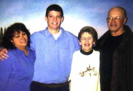 Charles Andrew Williams with his family.