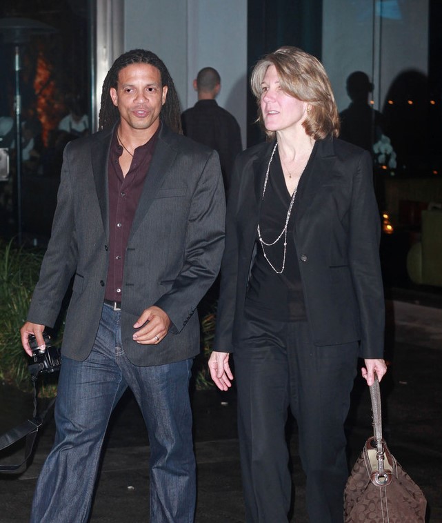 Charles Latibeaudiere with his beautiful wife Barbara Sherwood at an event.