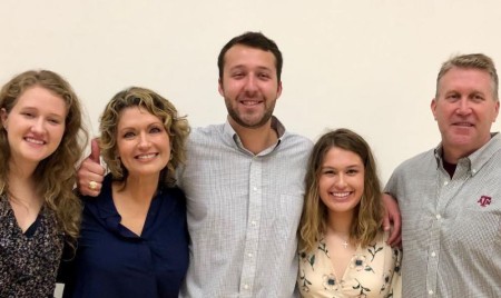 Karen with her family.