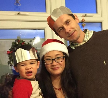  Leeza Paszkowski with her husband and son Leon.