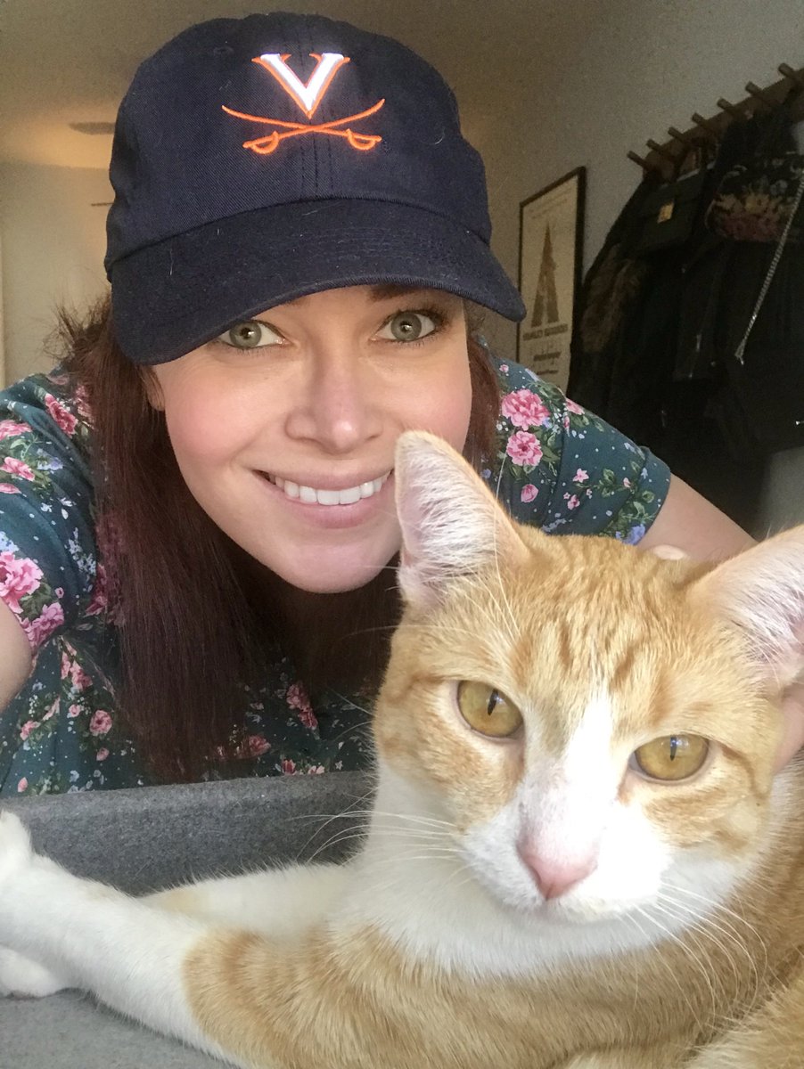 The Film Reporter for TCM, Alicia with her lovely cat, Hayworth.