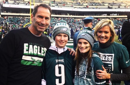 Cecily Tynan and Greg Watson with their children Emma and Luke Watson.