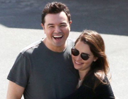 Seth MacFarlane and Emilia Clarke.