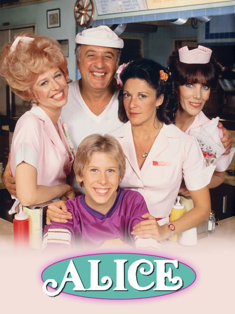 Late Philip McKeon with his co-actors from television show, Alice. 