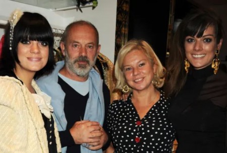 Keith and his first wife, Alison Owen with Lily and Sarah.