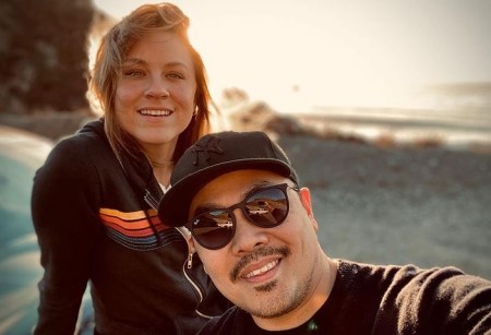 Brit Morgan and her partner, Larry Teng.