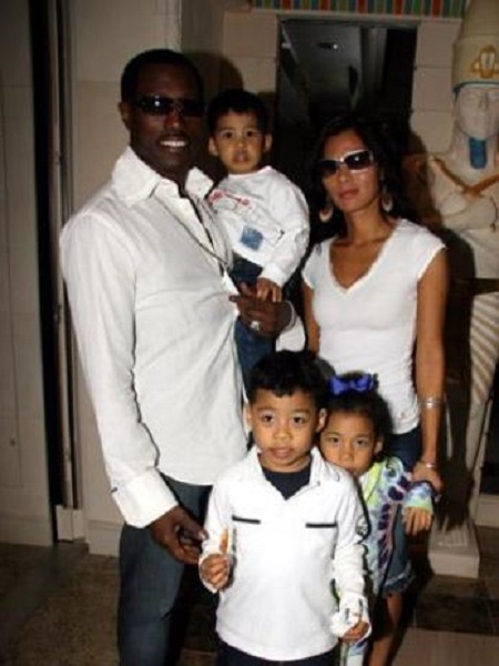 Nakyung and Wesley Snipes children's childhood picture.