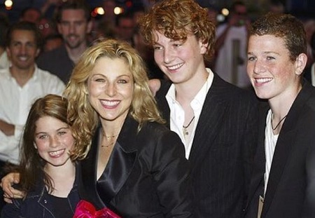 Sean McEnroe with mother, Tatum, sister Emily McEnroe, and brother, Kevin McEnroe.